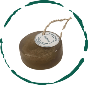 Pristine Soap Bar with Natural Loofah & Hanging Cord – Gentle Exfoliating Oat, Coconut & Olive Oil Body Cleanser for Sensitive Skin