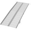 Aluminum Wheelchair Ramp, 8ft, Foldable, Textured for Home Access, Steps, Doorways, Silver