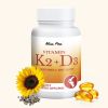 MissPep Vitamin D3-K2 Blended Dietary Supplement, 5000IU D3 & 100mcg K2 MK-7, Supports Bone, Teeth & Muscle Health d3 k2