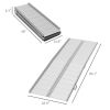 Aluminum Wheelchair Ramp, 8ft, Foldable, Textured for Home Access, Steps, Doorways, Silver