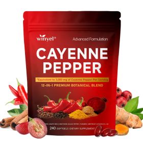 Chili pepper softgel supplement to support leg vein, heart, and vascular health. Contains vitamins C, D3, and K2, as well as extracts of grape seed (QTY: 1 PCS)