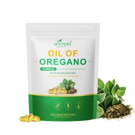 WINYEL Basil Oil Soft Capsules Containing Black Seed Oil 6000 Mg - Basil Oil Capsules Are For Immune And Digestive Support - Gluten-free Soft Capsules (QTY: 1 PCS)