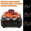 Fast Heating Hookah Coal Heater 500W - 5 Temperature Gears, Safe Thermostat Design, Rust-Resistant Stainless Steel