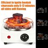 Fast Heating Hookah Coal Heater 500W - 5 Temperature Gears, Safe Thermostat Design, Rust-Resistant Stainless Steel
